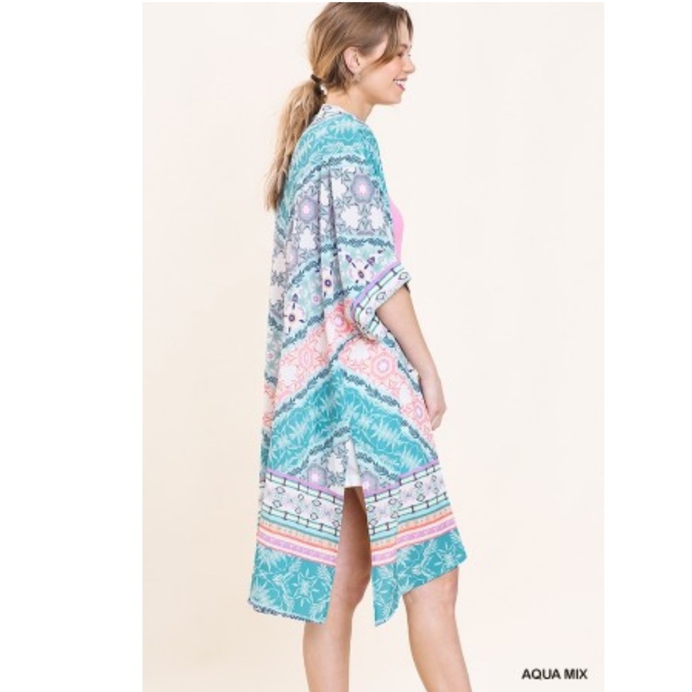 Only 2 left! 🌸 Umgee Floral scarf print kimono - Picture 4 of 4